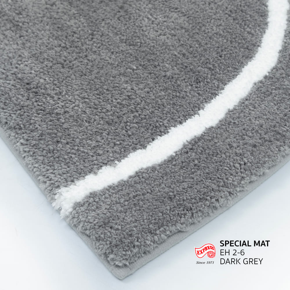 พรมเช็ดเท้าหน้าประตู EXPRESS CARPET รุ่น EH2-6 ขนาด ครึ่งวงกลม 45X75 ซม. หนา 20 มม. สีเทา